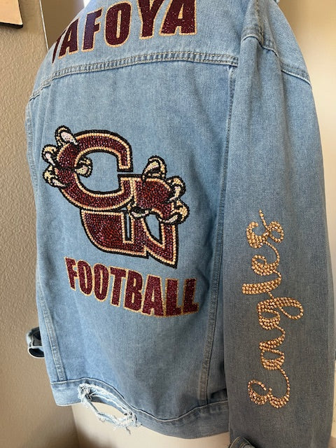 Rhinestone denim jacket