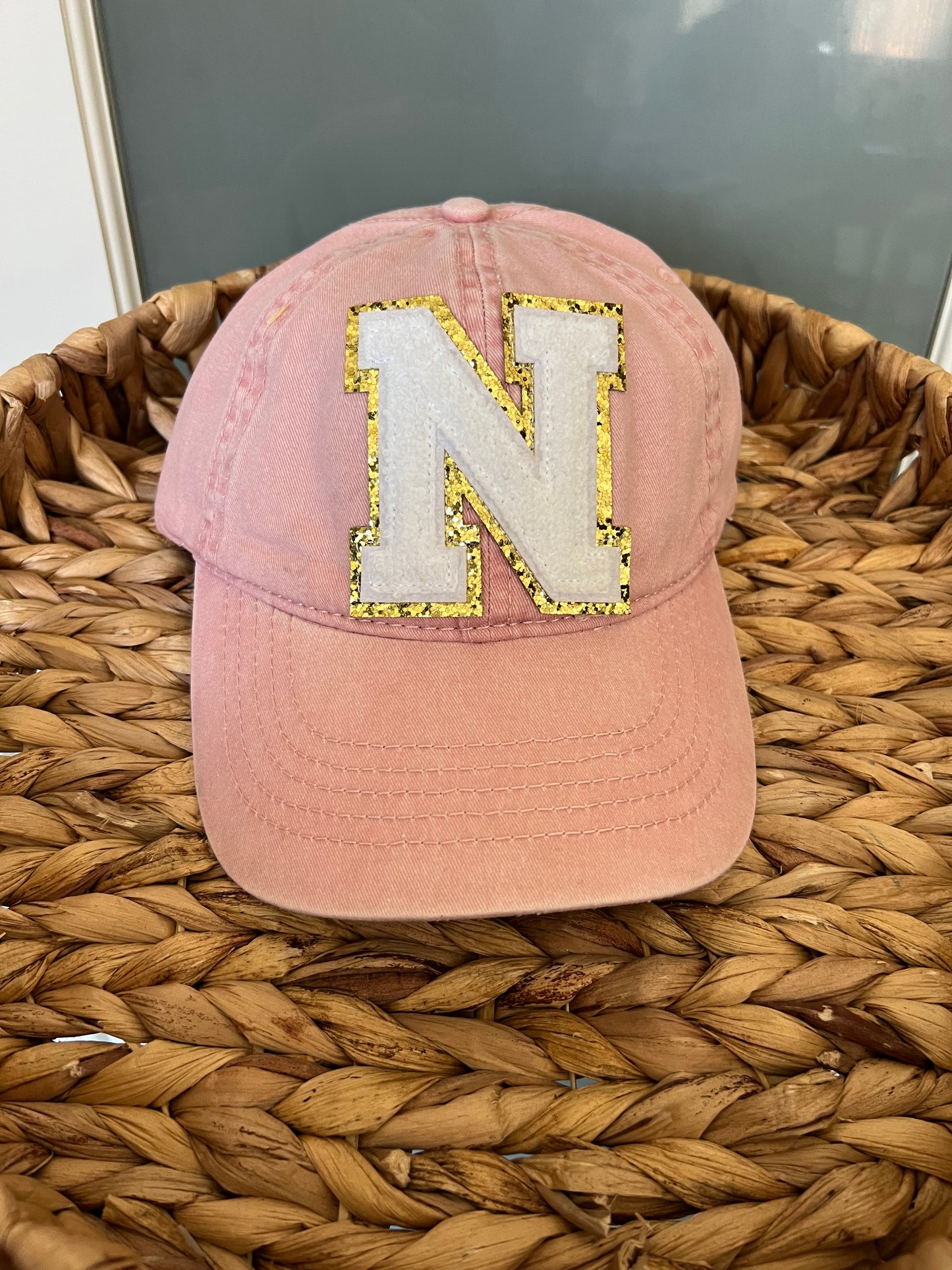 Varsity letter hat -Pink